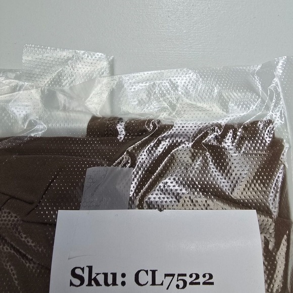 Skims Women’s 3X Mock Neck Long Sleeve Brown‎ Stretch Top Minimalist Layering - Picture 10 of 10